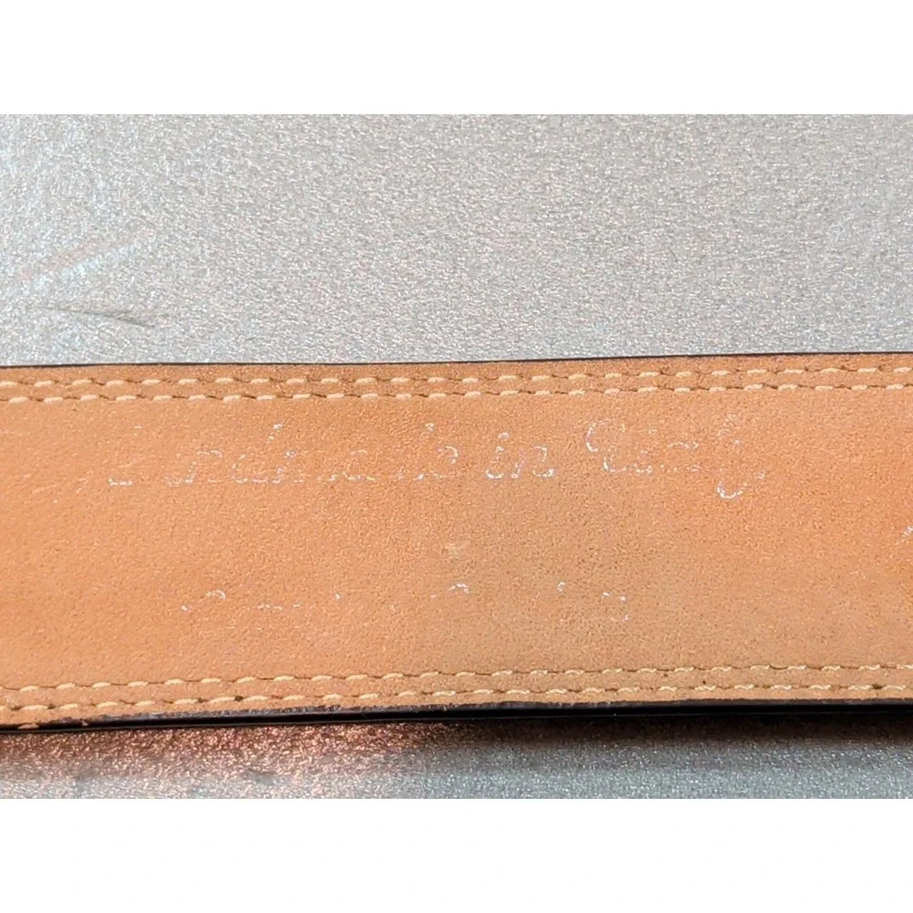 Johnston & Murphy Mens Brown Leather Dress Belt 40 Silver Buckle 29-N0072U/35